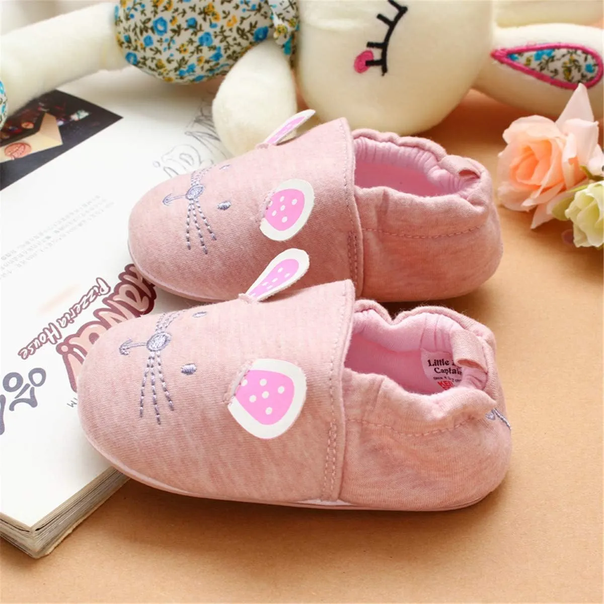 COSANKIM Infant Baby Boys Girls Slipper Soft Sole Non Skid Sneaker Moccasins Toddler First Walker Cirb House Shoes