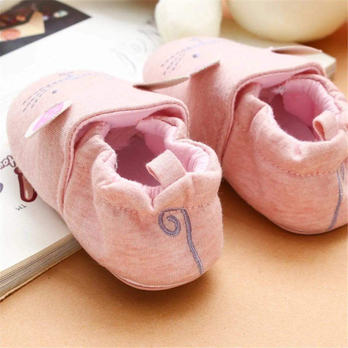 COSANKIM Infant Baby Boys Girls Slipper Soft Sole Non Skid Sneaker Moccasins Toddler First Walker Cirb House Shoes