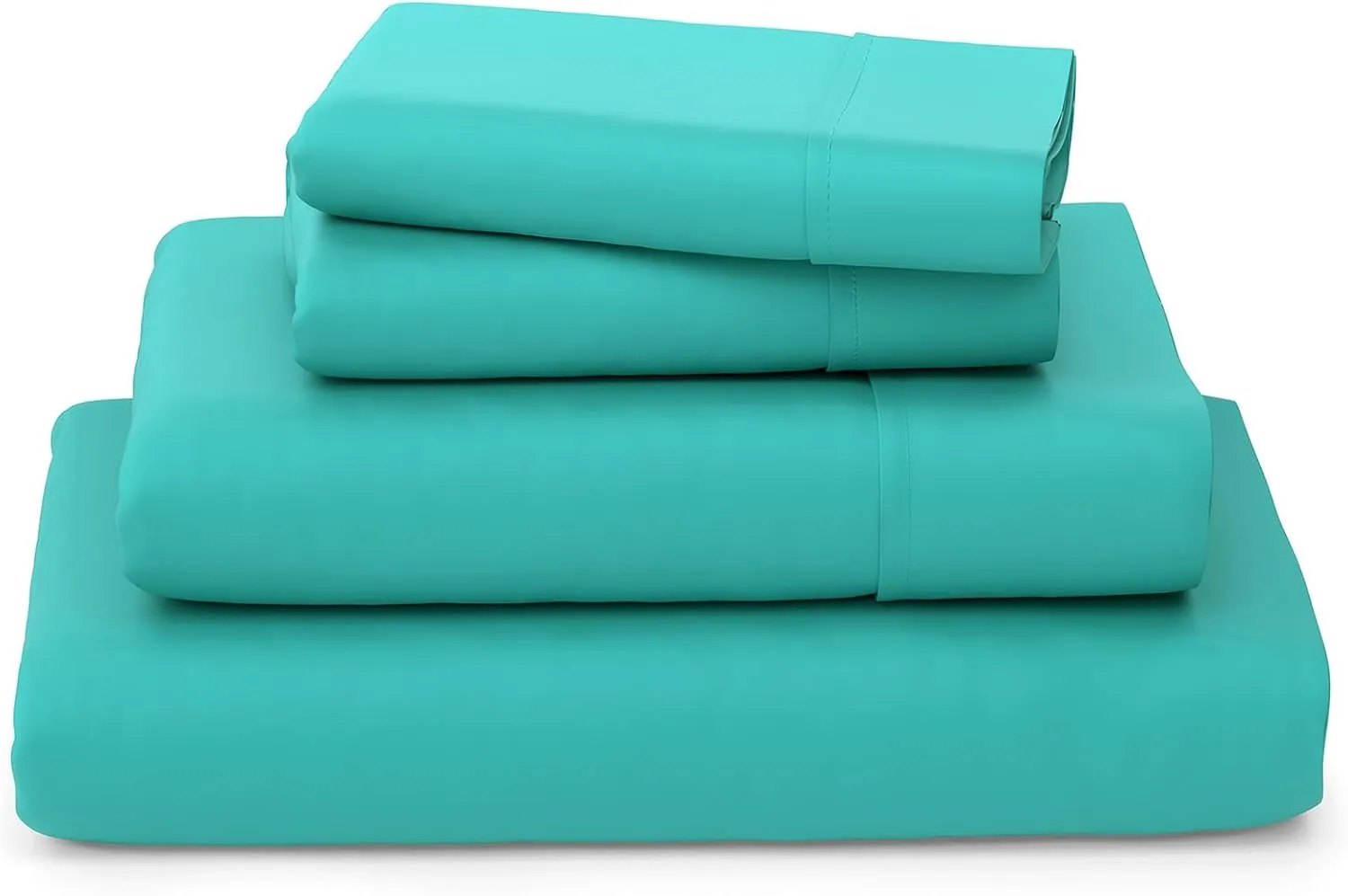 Cosy House Collection Luxury Bamboo Sheets - Blend of Rayon Derived from Bamboo - Cooling & Breathable, Silky Soft, 16-Inch Deep Pockets - 4-Piece Bedding Set - Queen, Turquoise