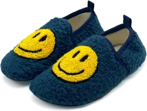 COVS Smile Face Slippers Kids Toddler Slippers for Boys Girls Slippers Toddler House Shoes Non-Slip TPR Soft Sole Kids Slippers Home Socks Shoes