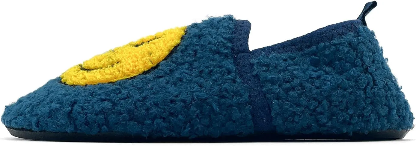 COVS Smile Face Slippers Kids Toddler Slippers for Boys Girls Slippers Toddler House Shoes Non-Slip TPR Soft Sole Kids Slippers Home Socks Shoes