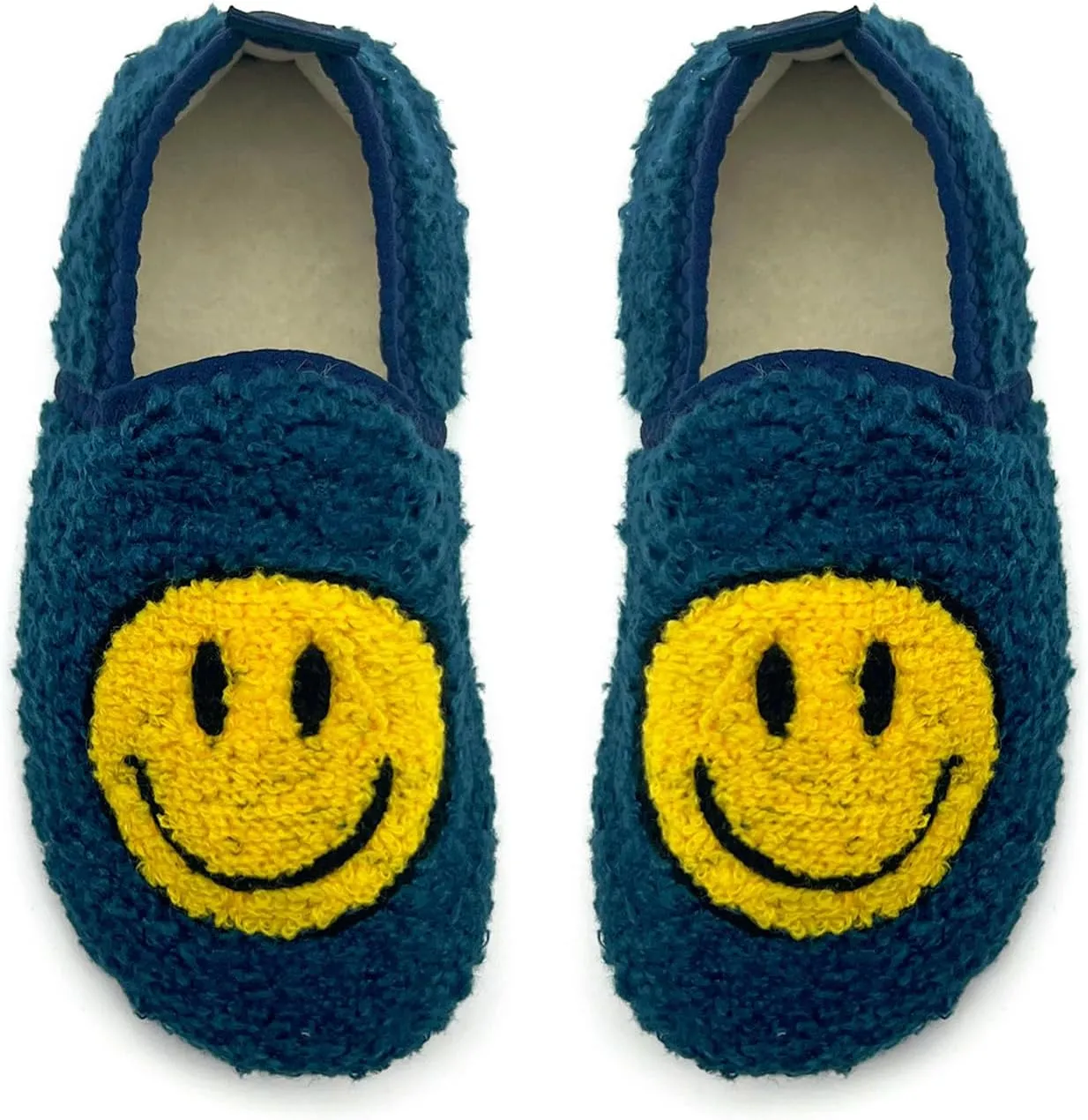 COVS Smile Face Slippers Kids Toddler Slippers for Boys Girls Slippers Toddler House Shoes Non-Slip TPR Soft Sole Kids Slippers Home Socks Shoes