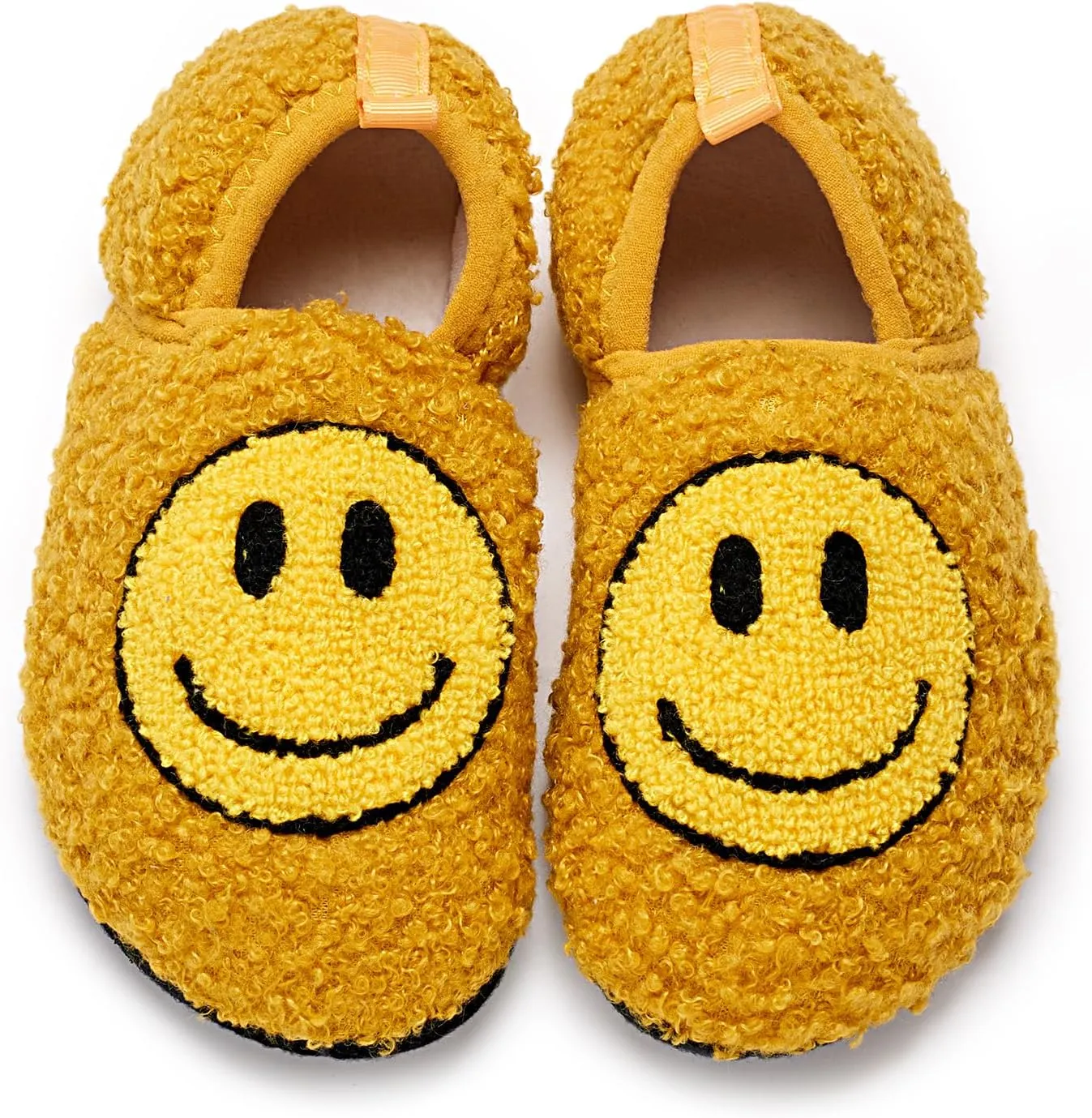 COVS Smile Face Slippers Kids Toddler Slippers for Boys Girls Slippers Toddler House Shoes Non-Slip TPR Soft Sole Kids Slippers Home Socks Shoes
