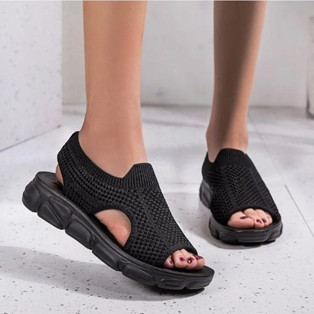 Creamtopmall Soft Bottom Flat Heel Sandals