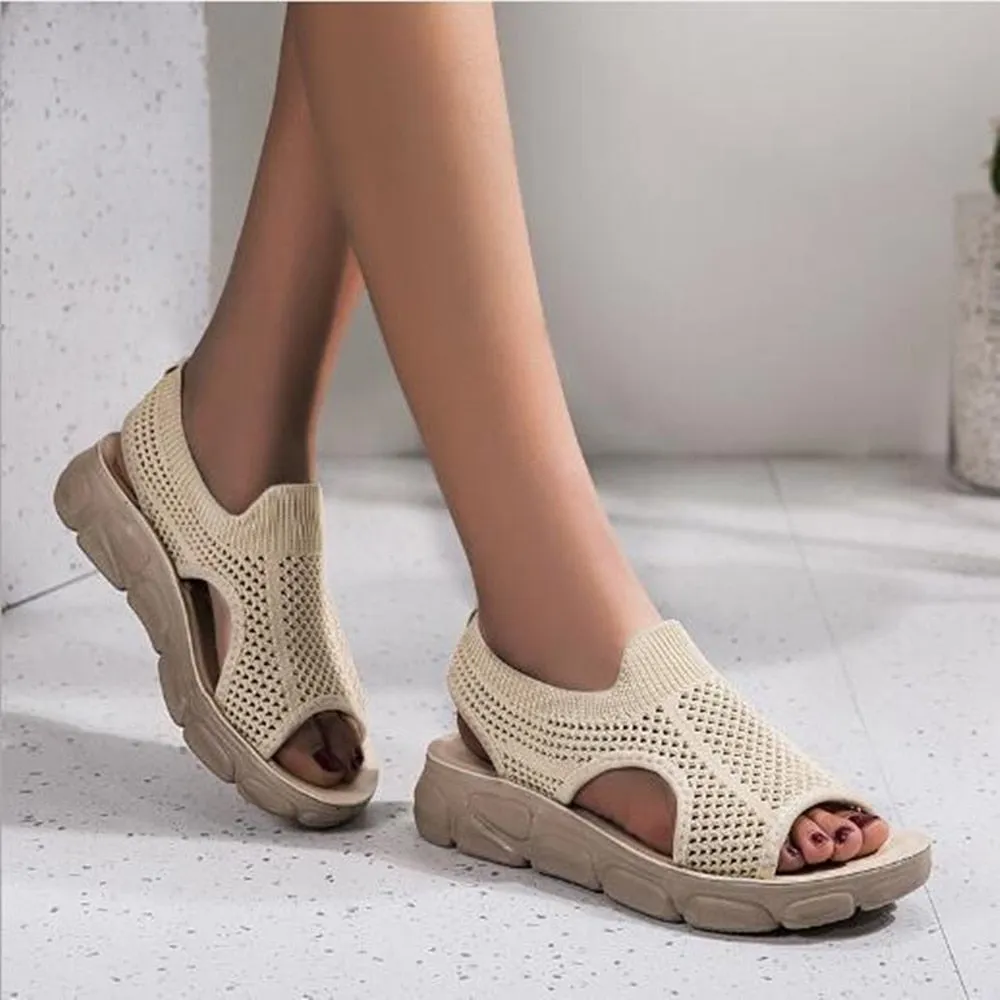 Creamtopmall Soft Bottom Flat Heel Sandals