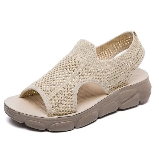Creamtopmall Soft Bottom Flat Heel Sandals