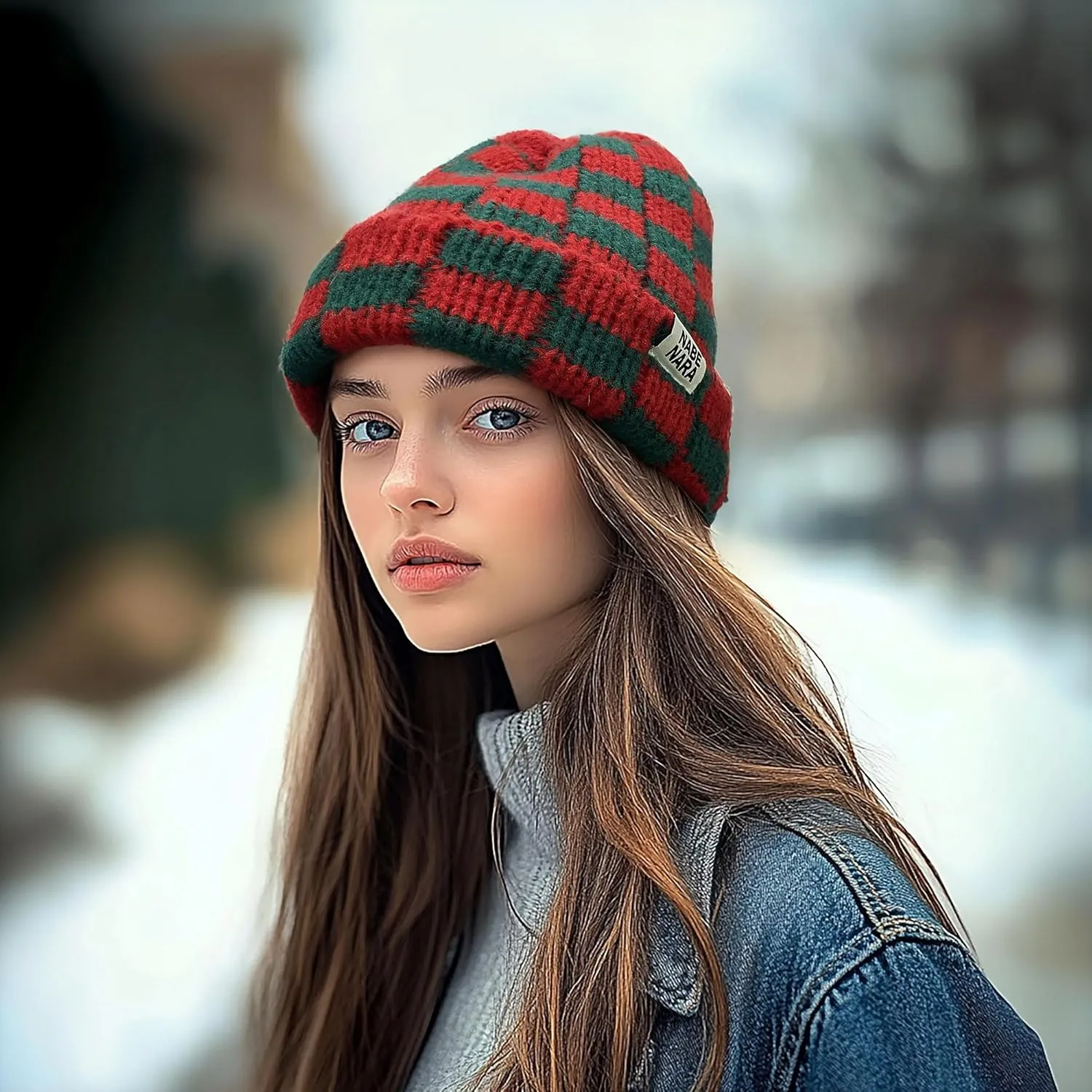 Croogo Beanie Men Slouchy Knit Skull Cap Warm Stocking Hats Women Winter Snow Ski Hat Cuffed Plaid Hat Toboggan Hats