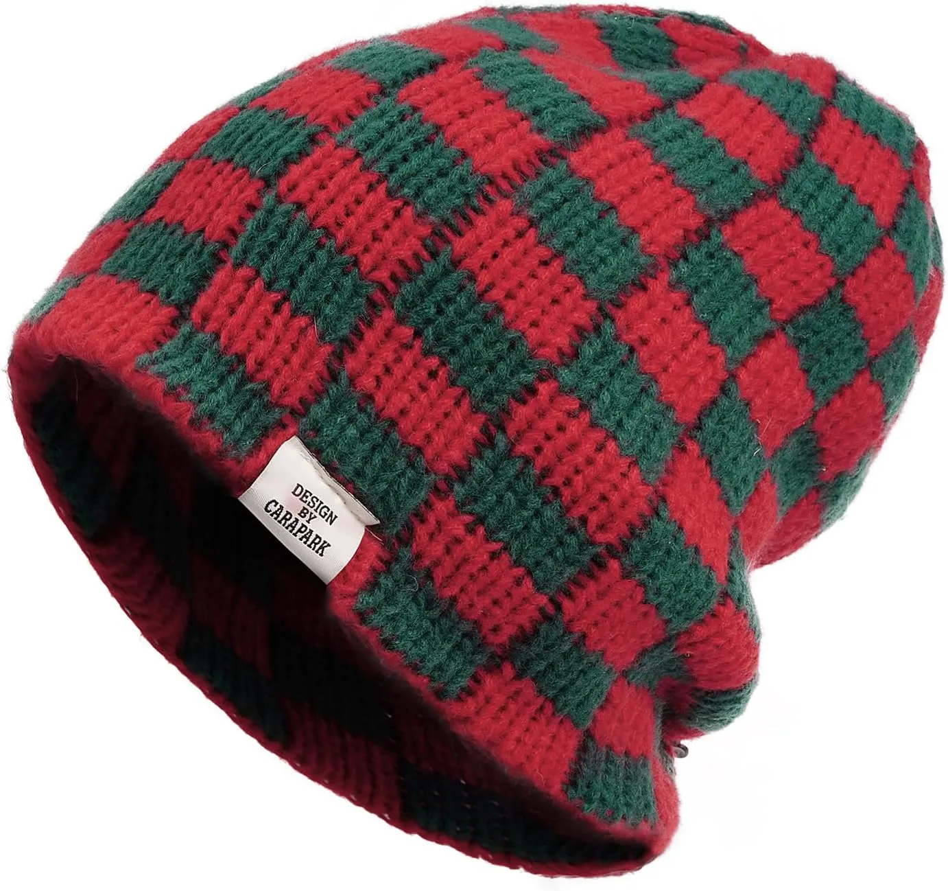 Croogo Beanie Men Slouchy Knit Skull Cap Warm Stocking Hats Women Winter Snow Ski Hat Cuffed Plaid Hat Toboggan Hats