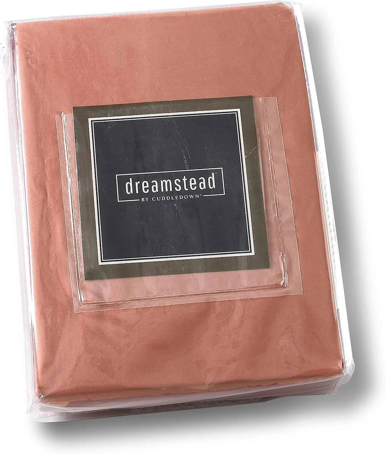Cuddledown Dreamstead 100% Cotton Bed Sheets Set | 300 Thread Count | Luxurious Sateen Weave | Pure Combed Cotton | Soft | Wrinkle Resistant | 4 Piece Set | Red Sand | King | 78” x 80”