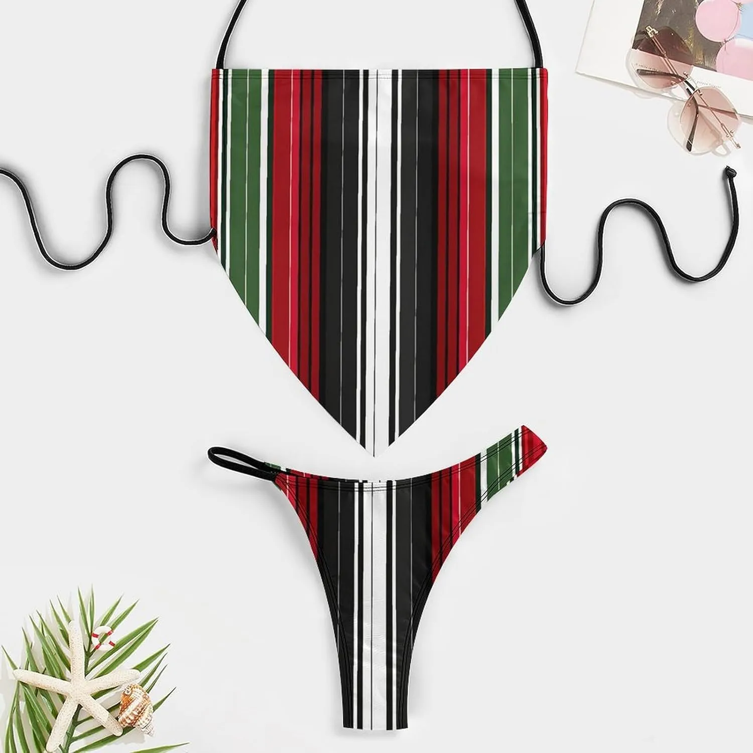Cute Dogs Retro Women's Up Tankini Sets Push Up Swimsuit Top with Bottoms Swimwear Two Piece Bathing Suits