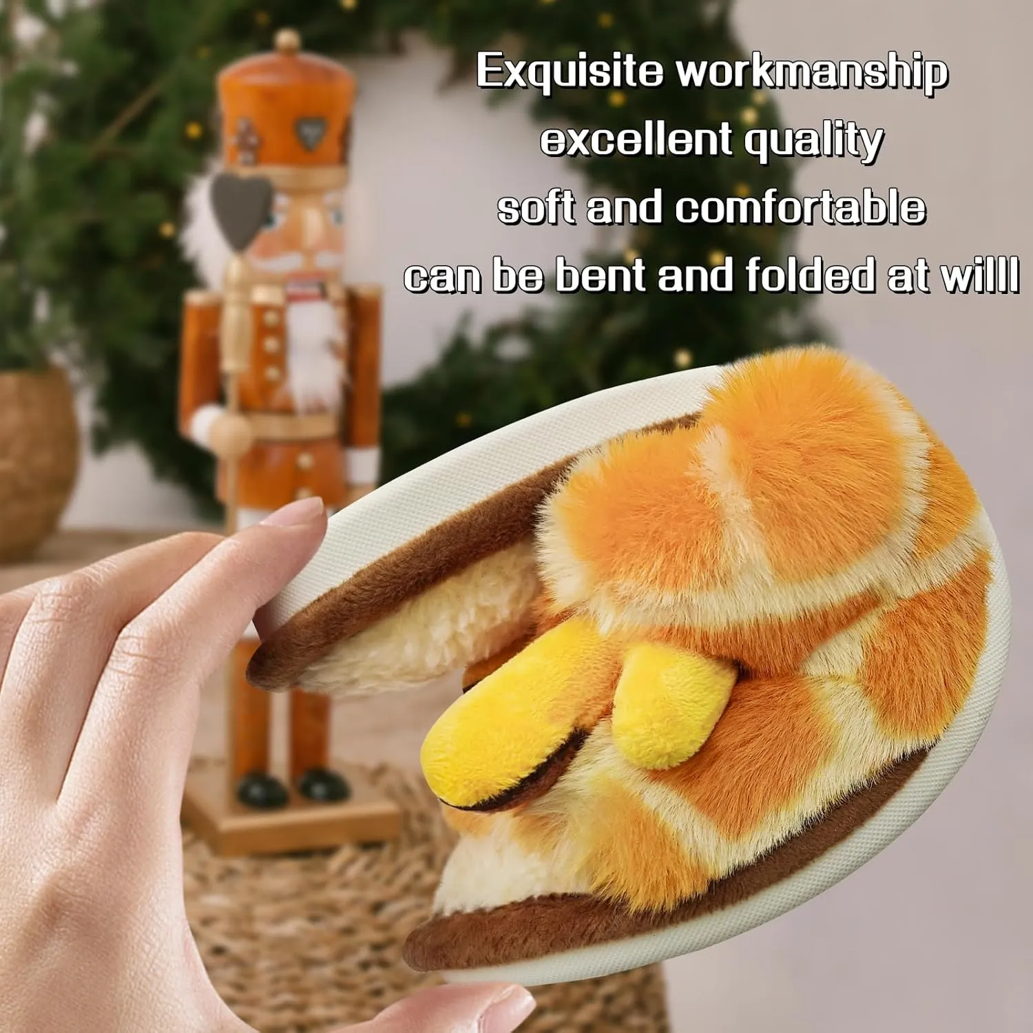 Cute Giraffe Slippers for Women, Plush Fuzzy Cartoon Animal Slippers, Soft Warm Memory Foam Shoes, Cozy Bedroom Slippers