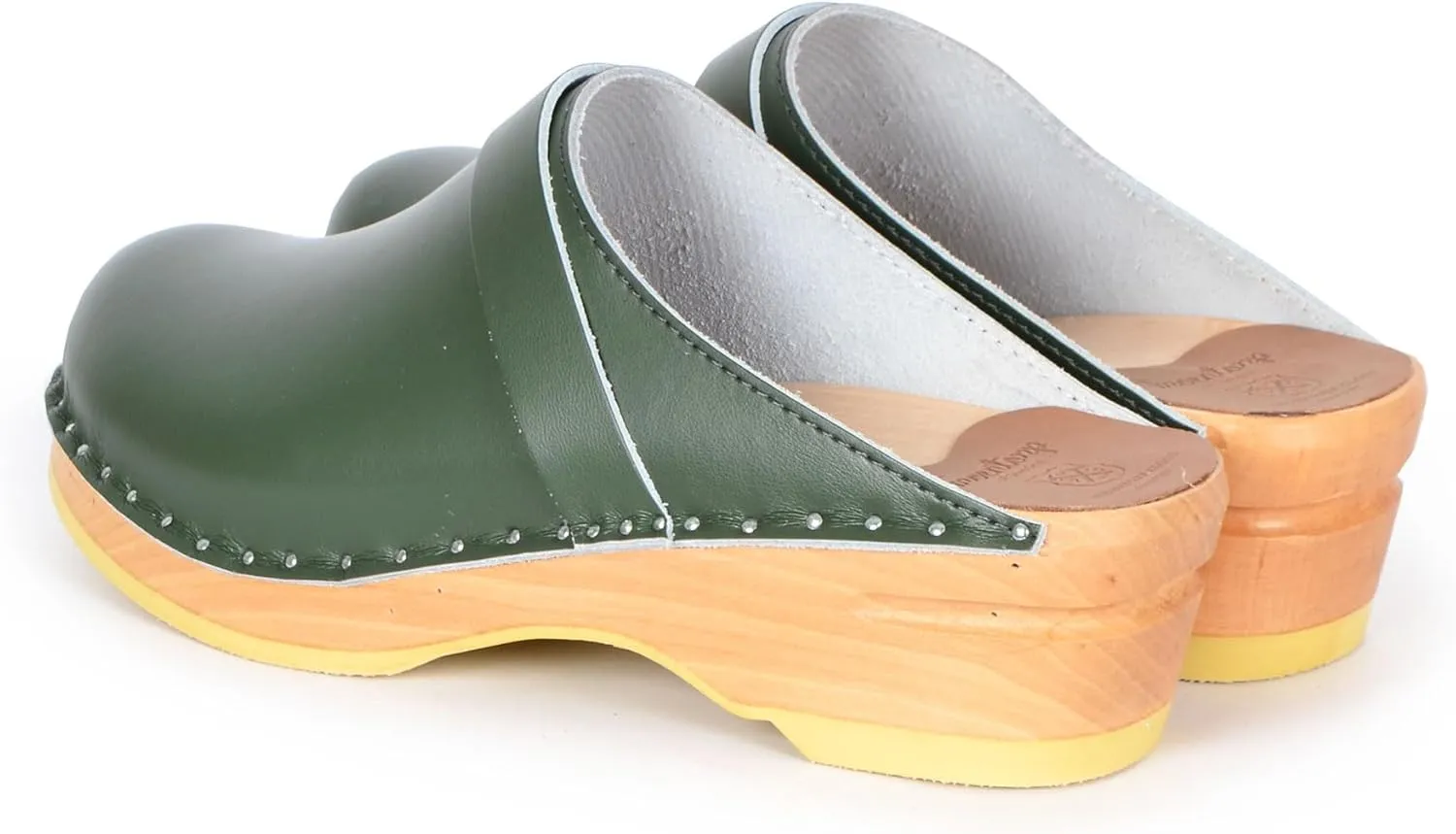 Da Vinci Bastad Slip On Closed Toe Leather Womens Original Swedish Wooden Clogs