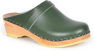 Da Vinci Bastad Slip On Closed Toe Leather Womens Original Swedish Wooden Clogs