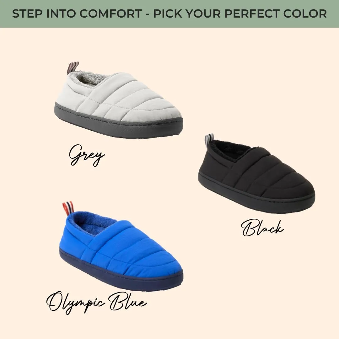 Dearfoams Men's Cullen Ripstop Closed Back Indoor/Outdoor Slipper