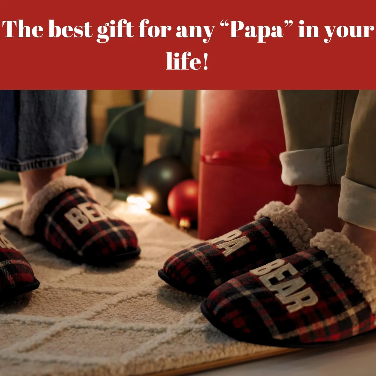 Dearfoams Men's Papa Bear Slipper