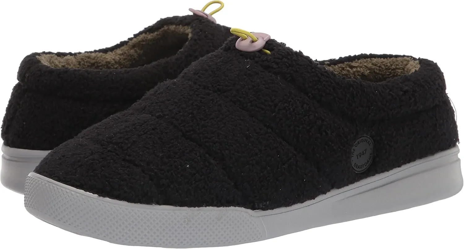 Dearfoams Men's Tatum Teddy Sport Lounge Clog Slipper