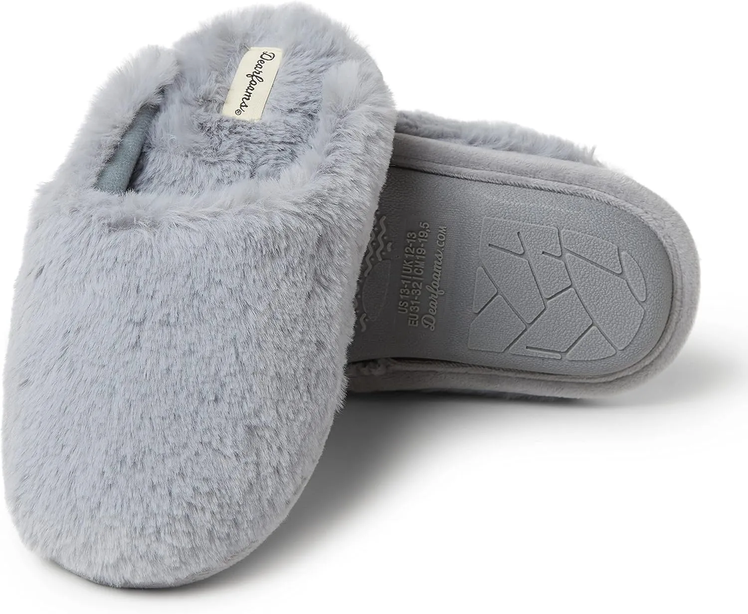 Dearfoams Unisex-Child Washable Brin Pile Scuff Slipper