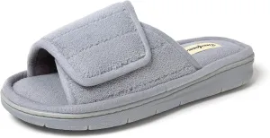 Dearfoams Women's Adjustable Indoor/Outdoor Machine Washable Memory Foam Slide