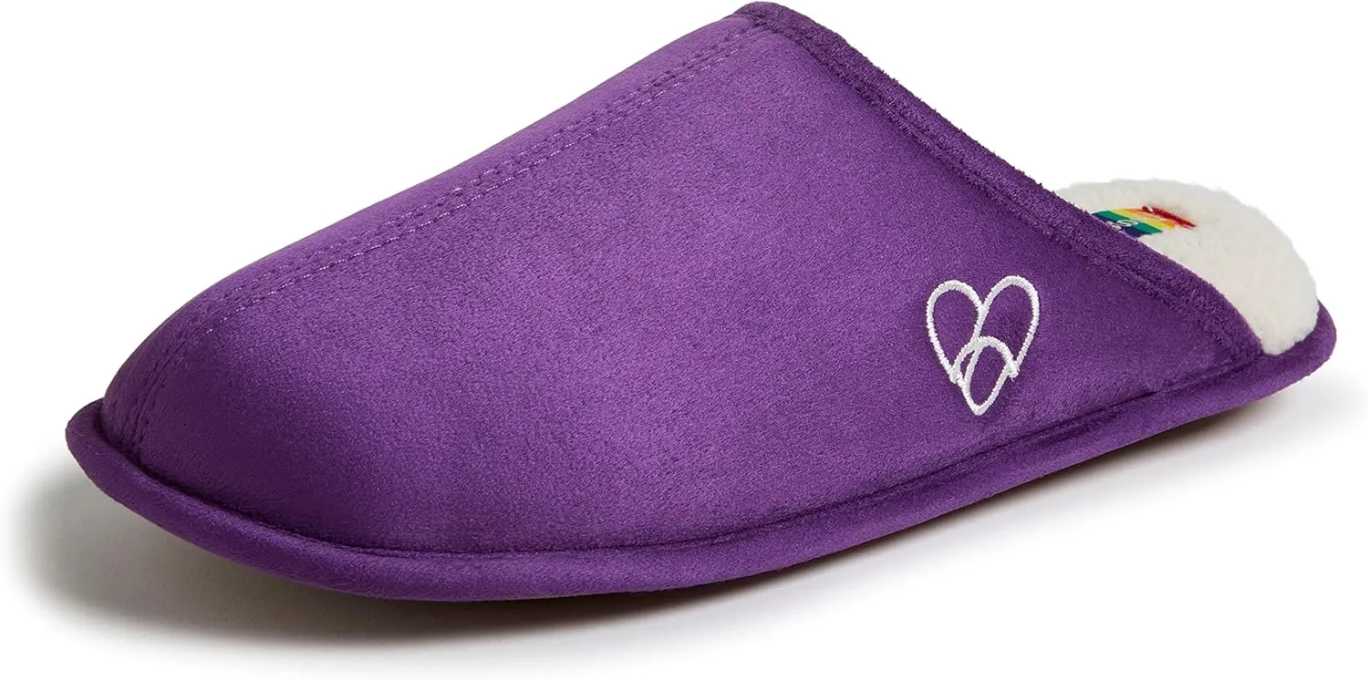 Dearfoams Women's Celebrates Pride Scuff with Inclusive Sizing Slipper