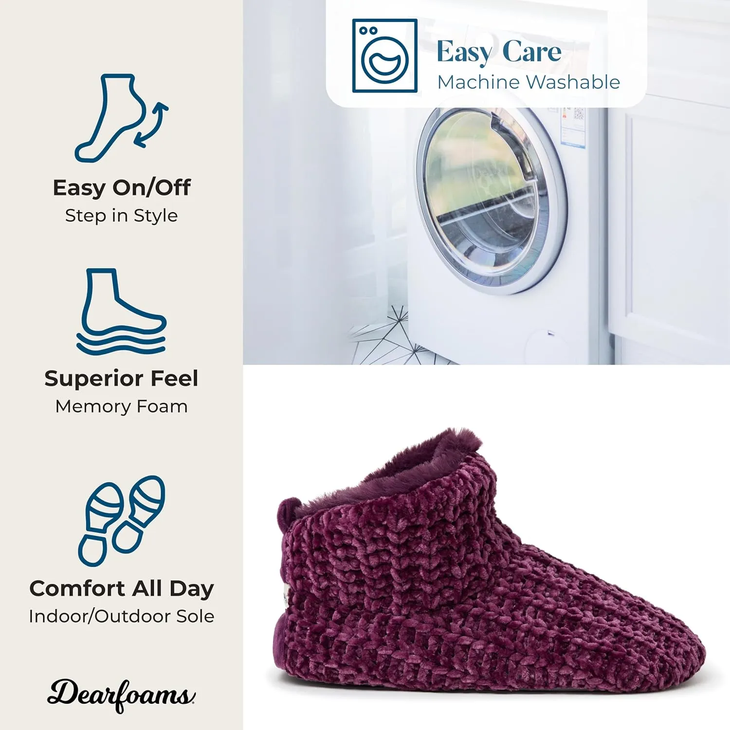 Dearfoams Women's Chenille Bootie Slipper
