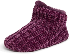 Dearfoams Women's Chenille Bootie Slipper