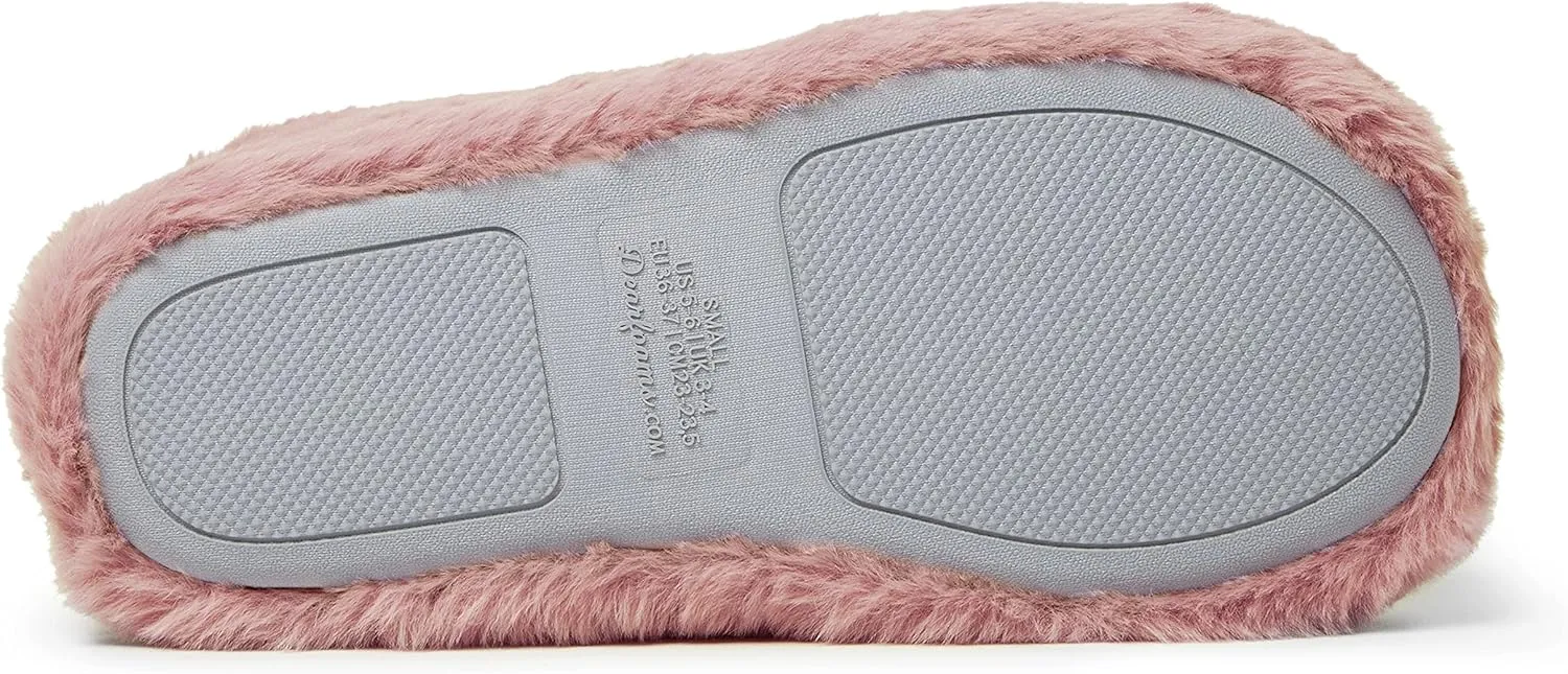 Dearfoams Women's Ellie Fluffy Snuggle Slipper