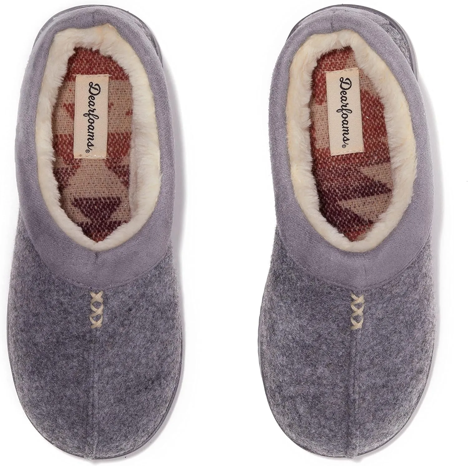 Dearfoams Women's Wren High Vamp Clog Indoor/Outdoor Memory Foam Slipper
