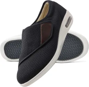 Diabetic Shoes for Men Extra Wide Width Mesh Breathable Knit Walking Shoes for Diabetics Pain Relief with 3 Pairs Insoles Replacement for Elderly Swollen Feet