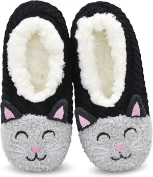 DICUIRD Womens Cute Animal Soft Sole Slipper Socks with Grippers-Fuzzy House Slippers