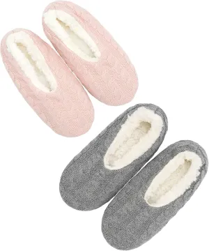 DICUIRD Womens Thick & Warm Slipper Socks with Grippers - Knit House Slippers