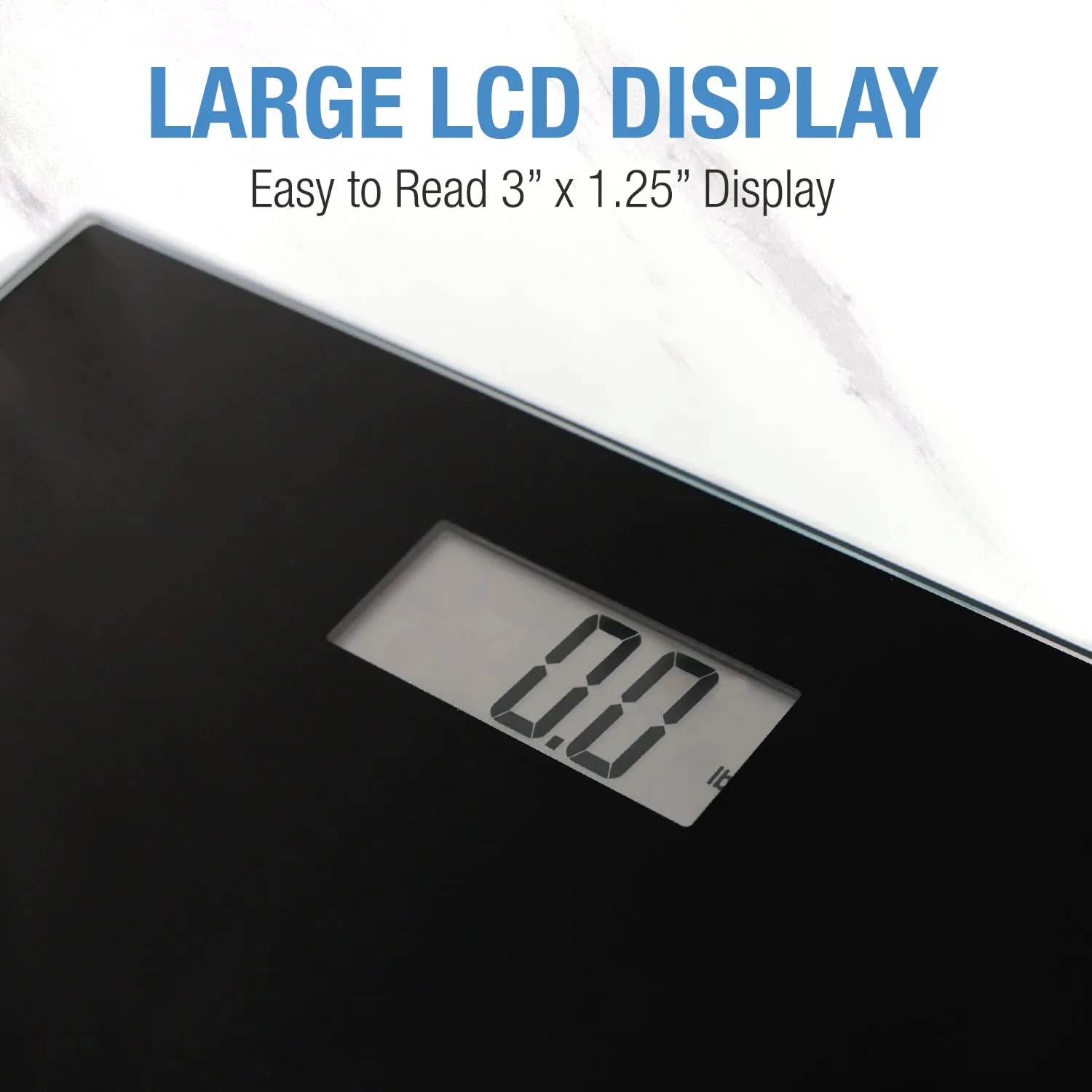 DMI Digital Talking Bathroom Scale, Sleek Tempered Glass, Clinically Accurate Measurements, Large LCD Screen, 440 lb. Weight Capacity