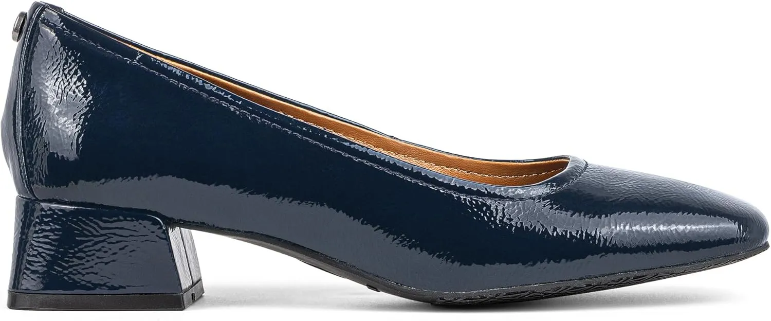 Donald Pliner Women’s RYA Pump Heel – 1.3” Block Heel Shoes for Comfort, Slip On Women’s Heels with Rubber Sole
