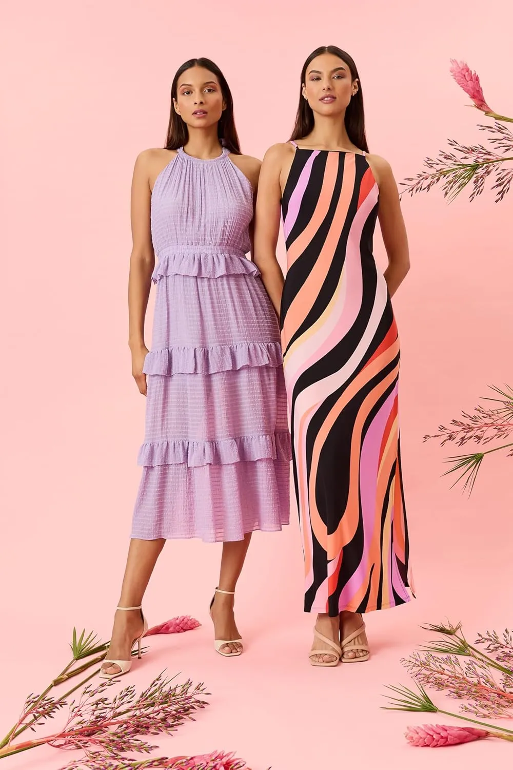 Donna Morgan Women's Sleek Form-Fitting Maxi Floor Length Column Silhouette with Side Slit-Elegant Wedding Guest Dress