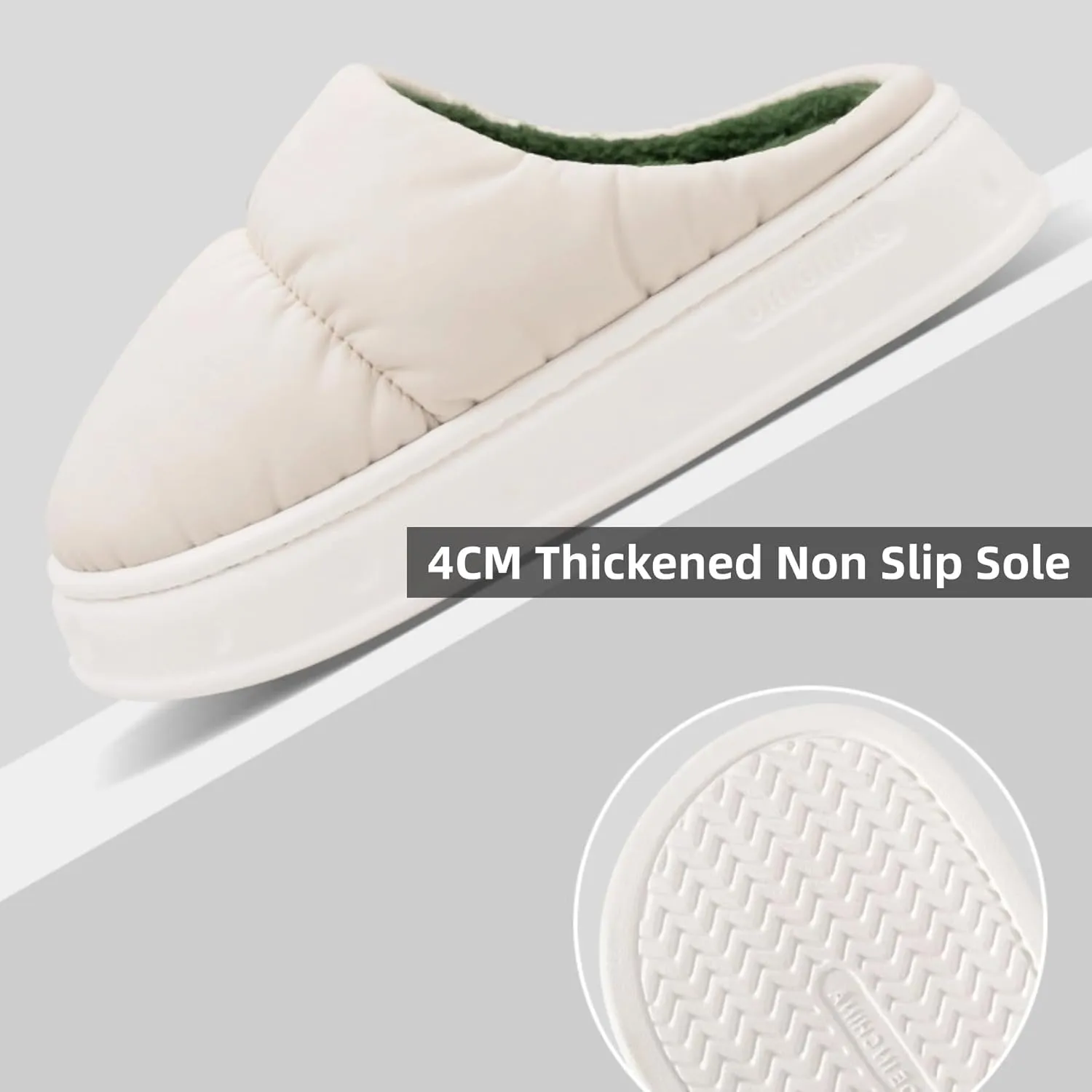 Down Warm Home Slippers for Women Men Indoor Winter Plush Comfy House Slipper Couple Soft Cozy Bedroom Shoes Non-Slip Thickened Sole Lightweight