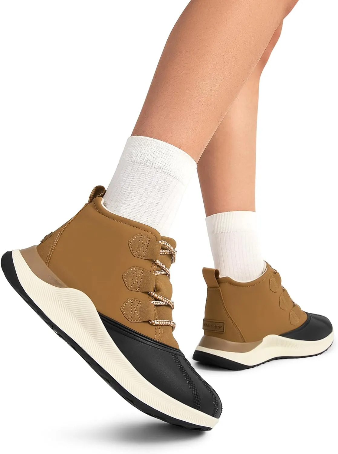 DREAM PAIRS Ankle Winter Boots for Women Waterproof Lace Up Anti-Slip Warm Snow Booties Fashion Sneaker Boots