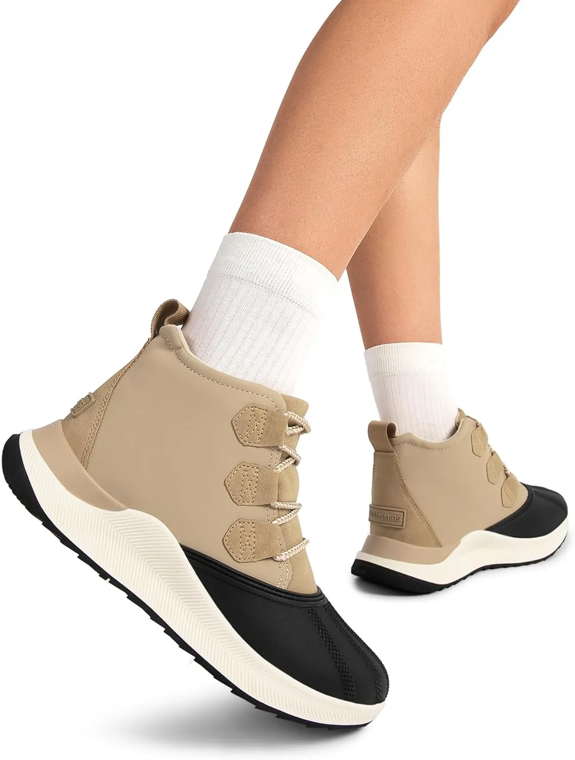 DREAM PAIRS Ankle Winter Boots for Women Waterproof Lace Up Anti-Slip Warm Snow Booties Fashion Sneaker Boots