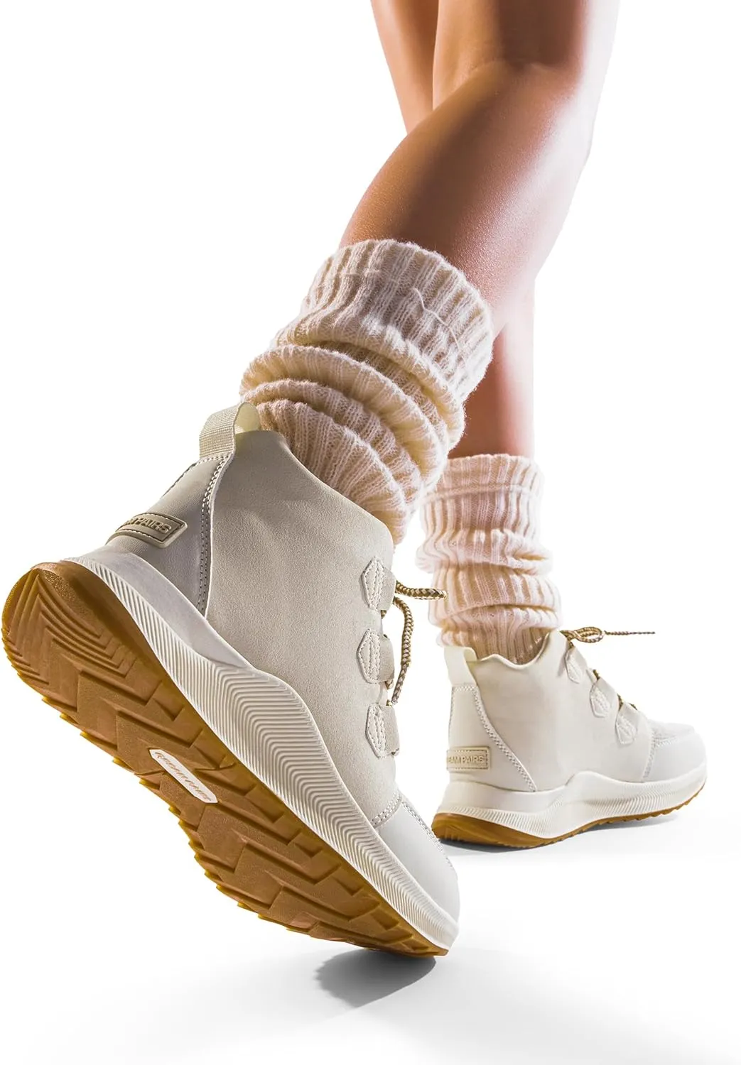 DREAM PAIRS Ankle Winter Boots for Women Waterproof Lace Up Anti-Slip Warm Snow Booties Fashion Sneaker Boots
