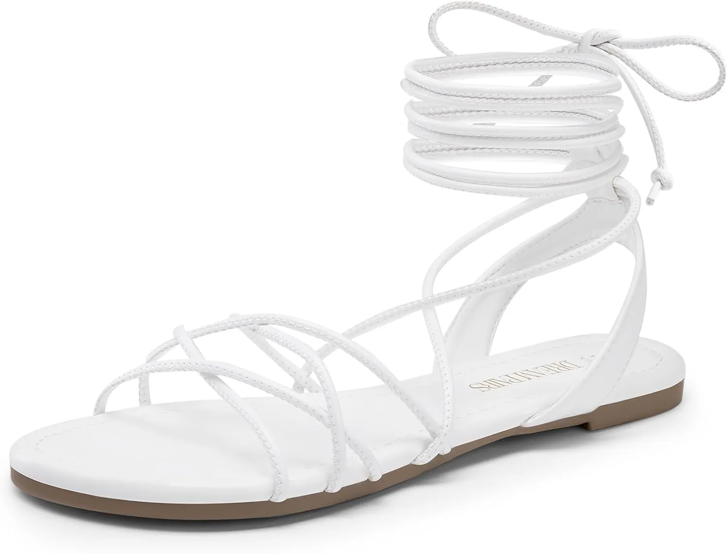 DREAM PAIRS Lace-up Gladiator Sandals Strappy Dressy Summer Flat Sandals for Women