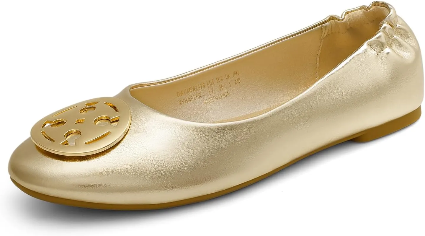 DREAM PAIRS Women's Ballet Flats Shoes Round Toe Slip On Comfortable Dressy Shoes