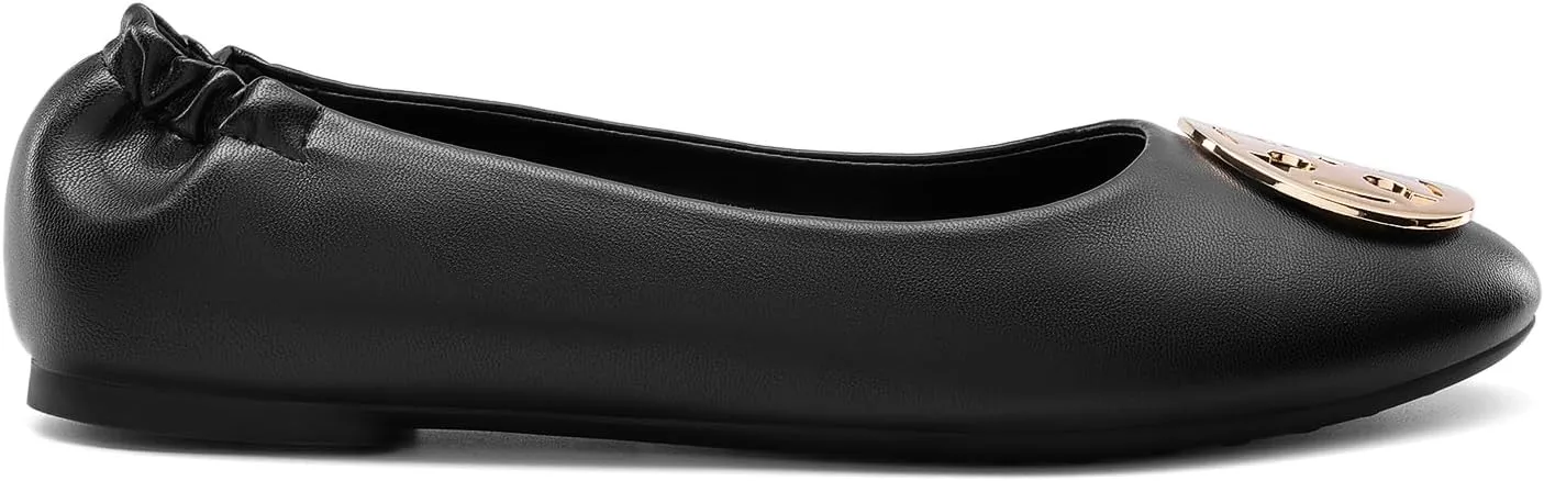 DREAM PAIRS Women's Ballet Flats Shoes Round Toe Slip On Comfortable Dressy Shoes