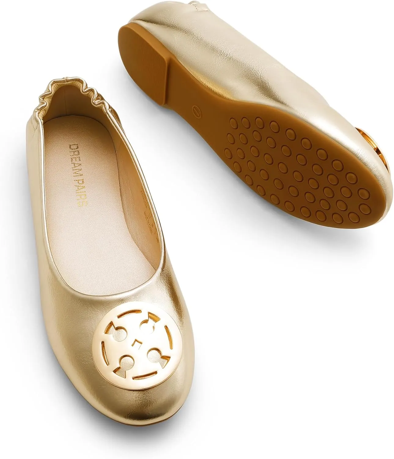 DREAM PAIRS Women's Ballet Flats Shoes Round Toe Slip On Comfortable Dressy Shoes
