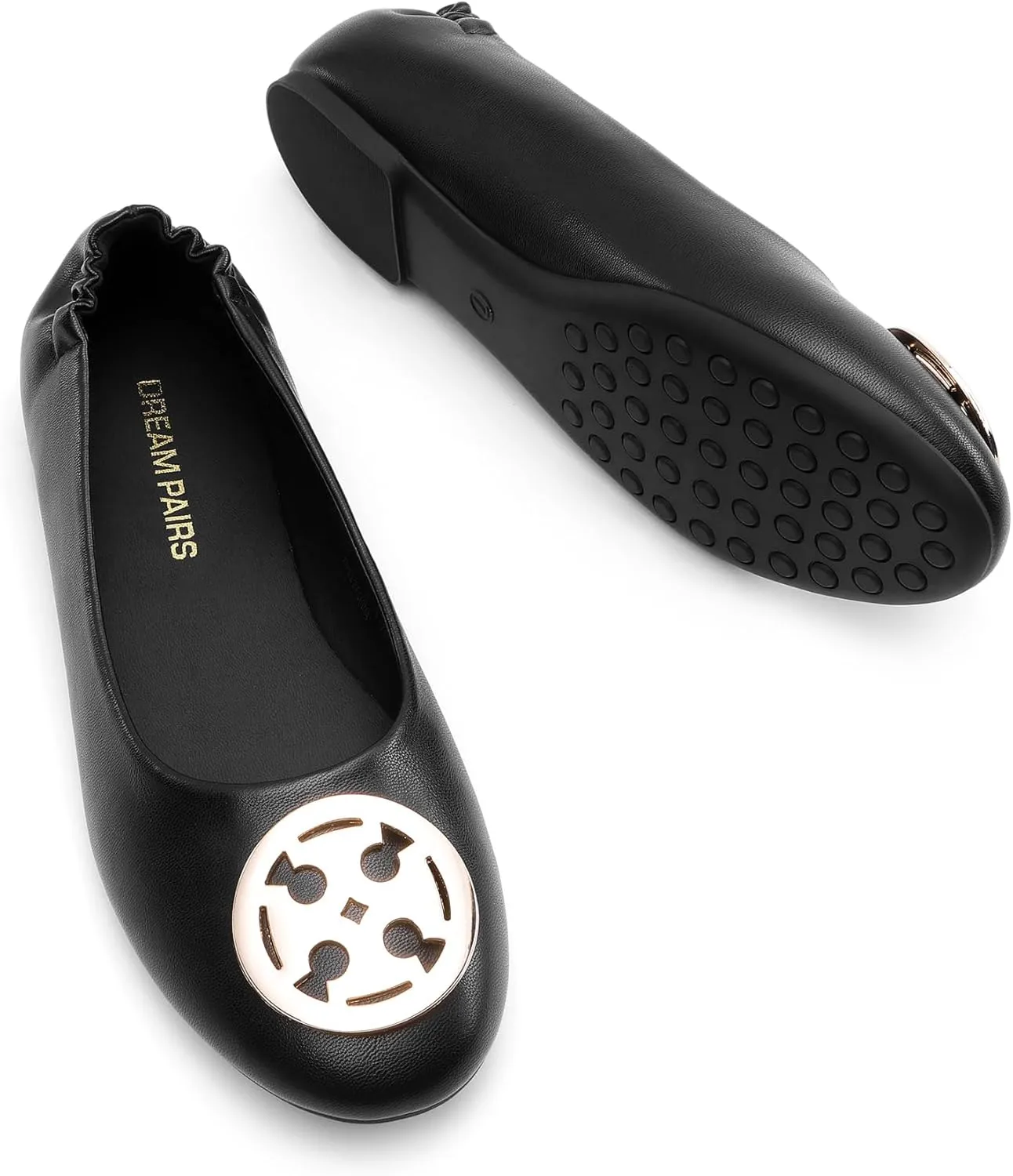 DREAM PAIRS Women's Ballet Flats Shoes Round Toe Slip On Comfortable Dressy Shoes