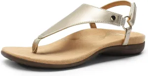 DREAM PAIRS Women's Flat Sandals Arch Support Orthopedic Comfortable Soft Cushion Summer T-Strap Walking Thong Sandals