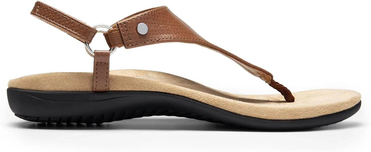 DREAM PAIRS Women's Flat Sandals Arch Support Orthopedic Comfortable Soft Cushion Summer T-Strap Walking Thong Sandals