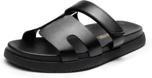 DREAM PAIRS Women's Flat Slide Sandals, Comfortable Slip On Platform Sandals For Women Dressy Summer