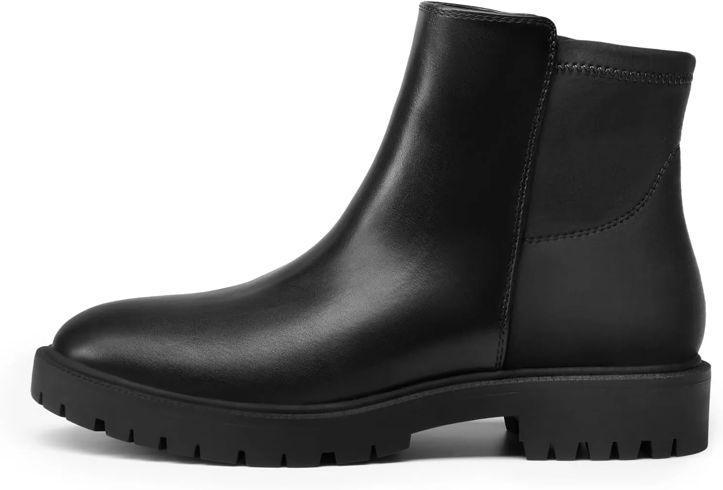 DREAM PAIRS Women's Low Heel Chelsea Ankle Boots Fashion Slip On Elastic Fall Booties Shoes