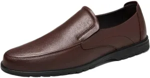 Dress Oxford for Men Business Dress Shoes Formal Man Casual Shoe Leather Men Flat Brogue Anti Slip Walking Slip On Men's Loafers