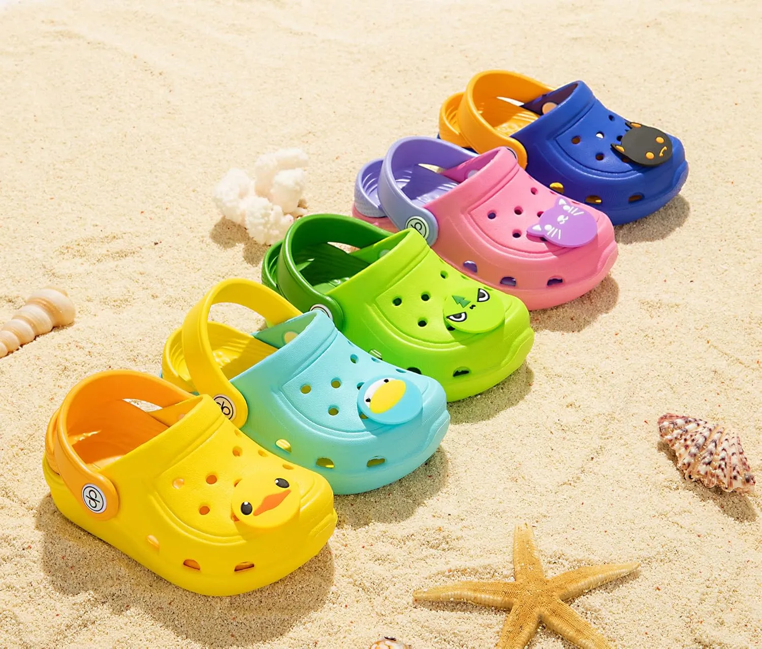 dripdrop Girls Comfort Clogs Kids Slip On Garden Shoes Boys Lightweight Beach Pool Slide Sandals Shower Slipper (Toddler/Little Kids)