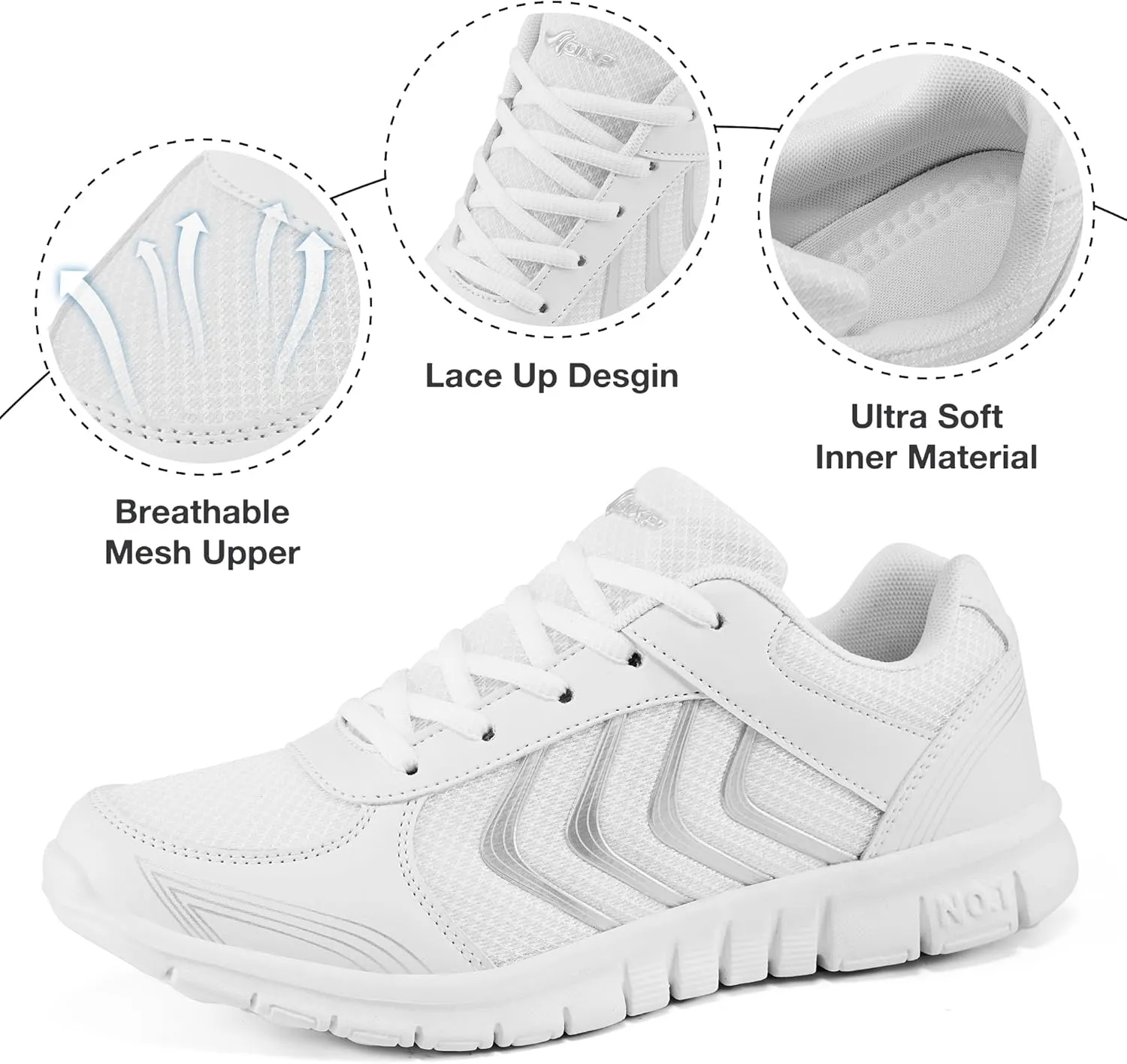 DUOYANGJIASHA Sneakers for Women Running Shoes: Slip On Casual Walking Shoes Non Slip Comfortable Fashion Tennis Shoes Mesh Lightweight Sneaker for Work