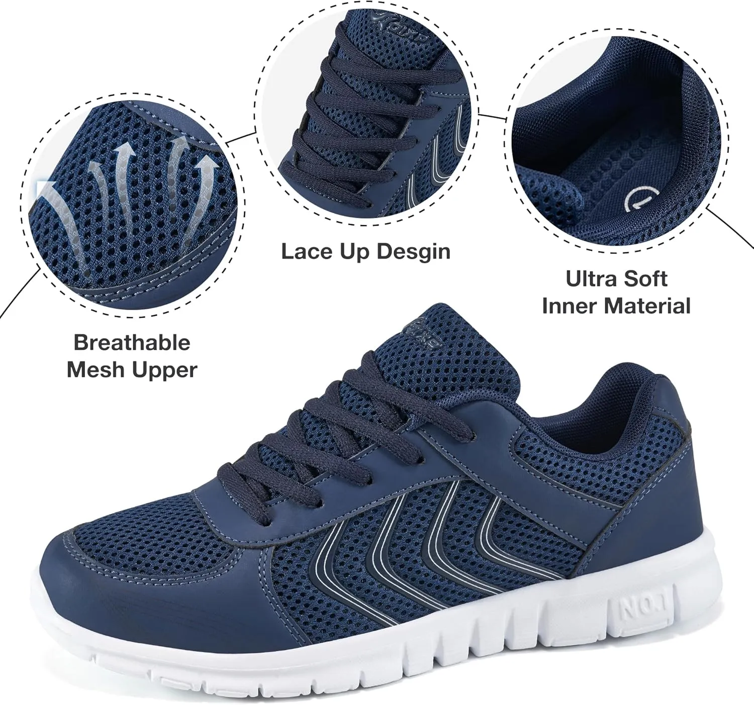 DUOYANGJIASHA Sneakers for Women Running Shoes: Slip On Casual Walking Shoes Non Slip Comfortable Fashion Tennis Shoes Mesh Lightweight Sneaker for Work
